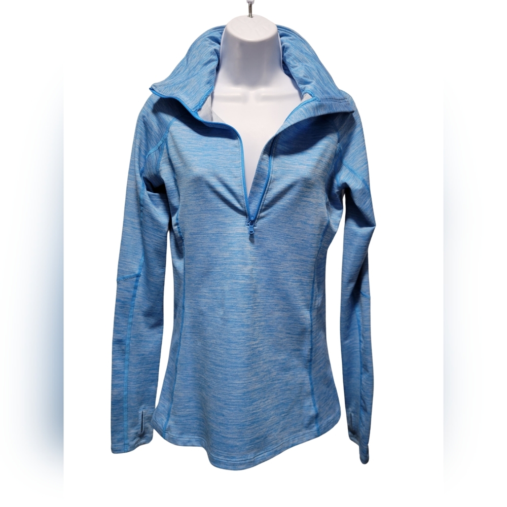 Light Blue Under Armour 1/4 Zip Athleisure Athletic Top- Women's Medium